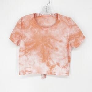 Aerie Short Sleeve Open Back Tie Dye Top Size Medium